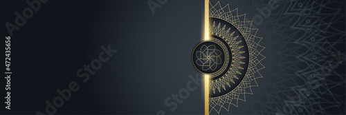 Islamic banner background design for Ramadan Kareem