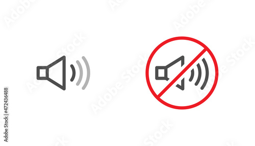 Audio sound icon notification vector