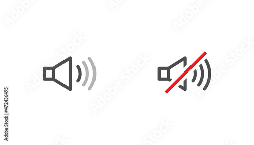 Audio sound icon notification vector design