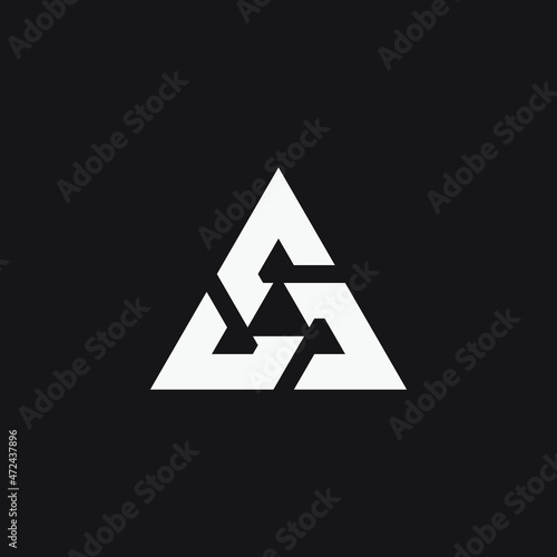 Triangle monogram logo design