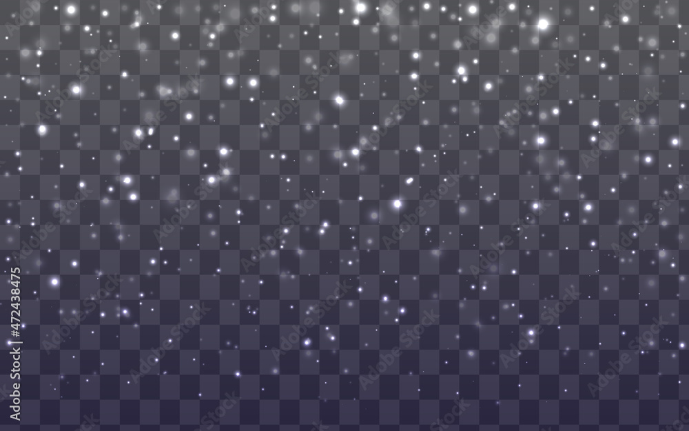 light glitters seamless realistic snow is falling randomly with snowflakes flow into air, falling snow on a transparent background for texture,cover, card,invitation,decoration,celebration and design. light glitters seamless realistic snow is falling randomly with snowflakes flow into air, falling snow on a transparent background for texture,cover, card,invitation,decoration,celebration and design.