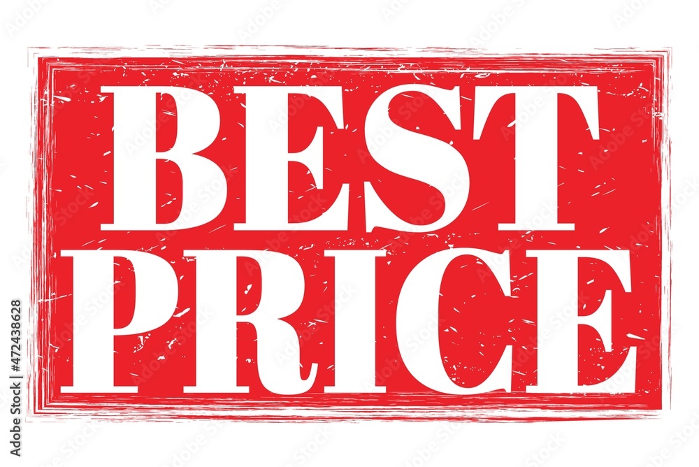 Naklejka premium BEST PRICE, words on red grungy stamp sign