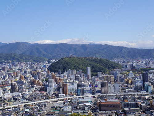 松山総合公園より望む松山市の街並み(愛媛県松山市)