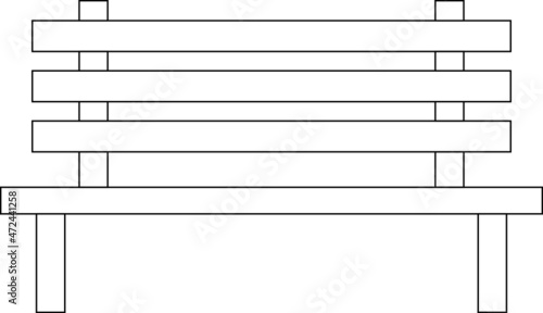 furniture icons bench and wood