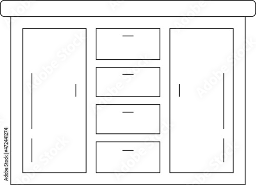 furniture icons cabinet and closet