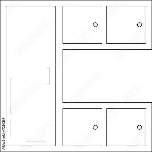 furniture icons cupboard and furniture