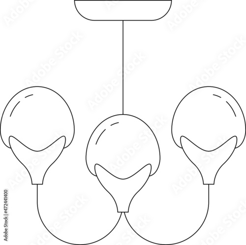 furniture icons chandelier and  light