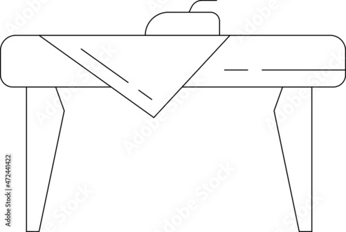 furniture icons iron and  table