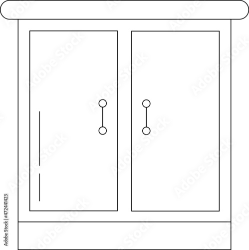 furniture icons cupboard and furniture
