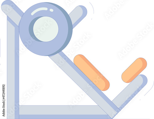 healthy life icons gym machine and treadmill