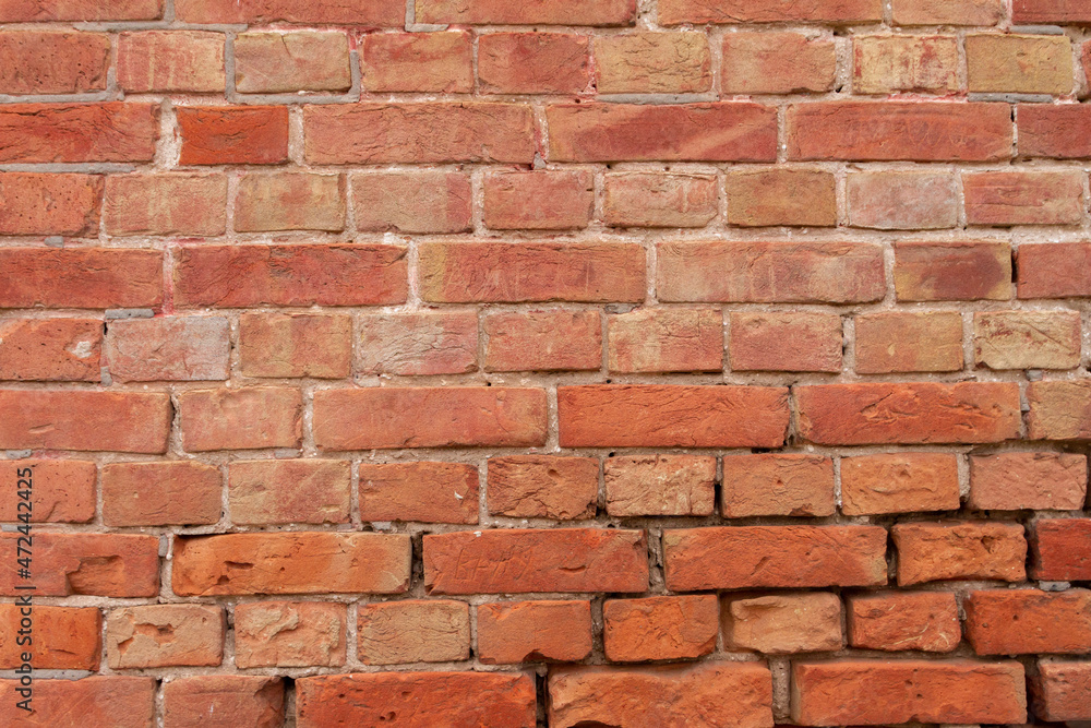 Weathered texture of stained old dark brown and red brick wall background, Weathered texture of stained old dark brown and red brick wall background,