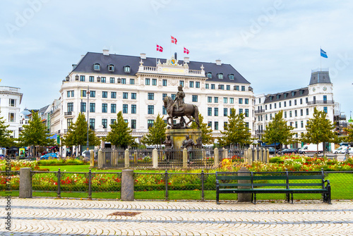 Photography Copenhagen, Denmark - October 1, 2021: view of square Kongens Nytorv, the largest square of Copenhagen
