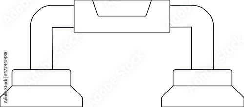 healthy life icons push up and gym