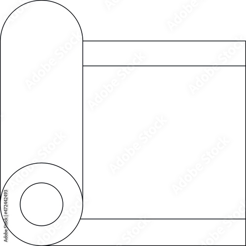 healthy life icons yoga mat and fitness