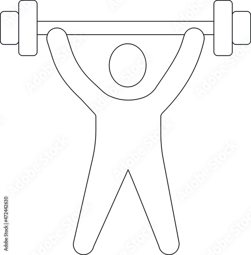 healthy life icons weightlift and gymnast