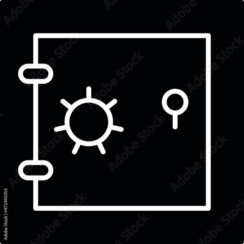finance icons locker and safe box