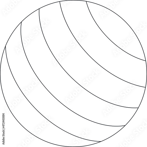 fitness and health icons beach ball and fun