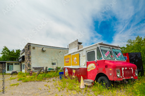 abandoned food truck