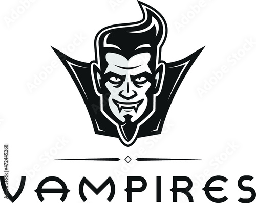 Modern and hip vampire logo mascot