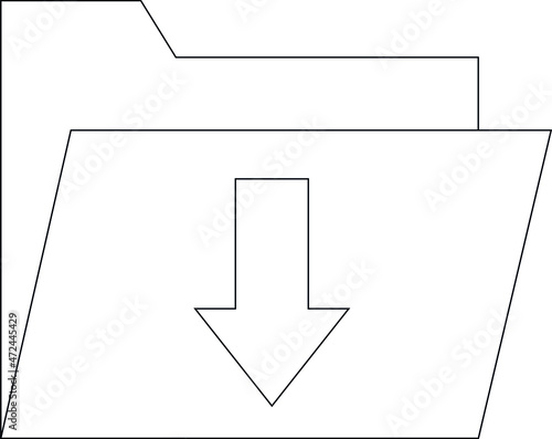 data management icons installer and down arrow