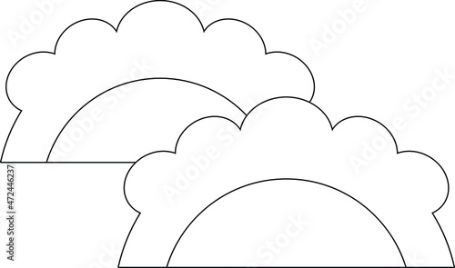 chinese food icons dumpling and jam