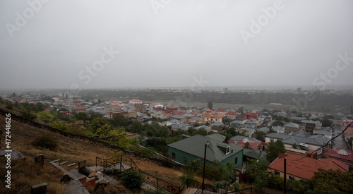 the jewish cemetery above the village of krasnaya sloboda, quba district, azerbaijan photo