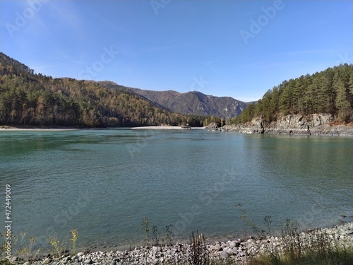 lake and mountains