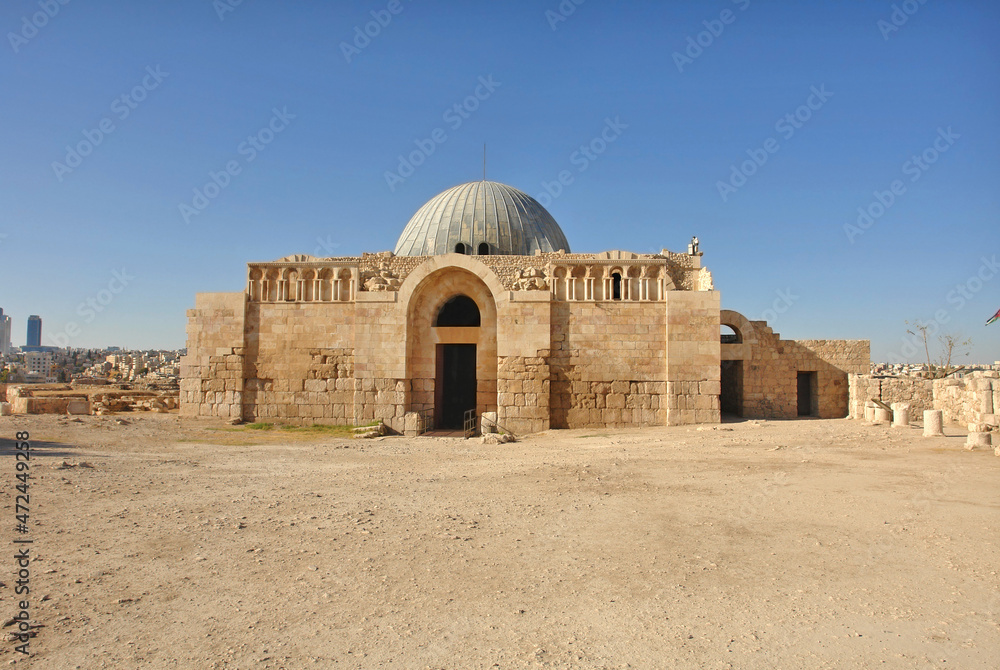 The Umayyad Palace  located on the Citadel Hill of Amman, Jordan