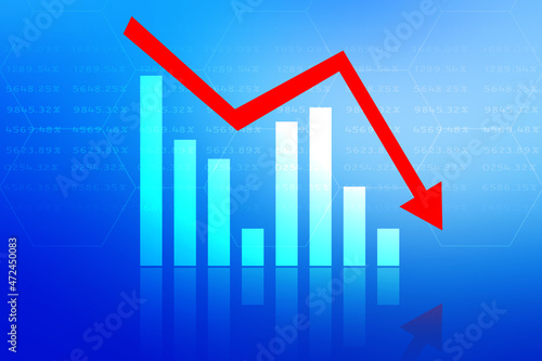 2d rendering Stock market online business concept. business Graph 