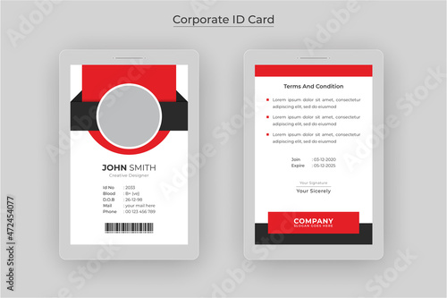 Creative corporate business Modern Id card For employee. Multipurpose id card template	
