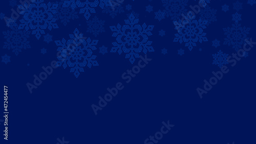 Beautiful blue christmas banner design background