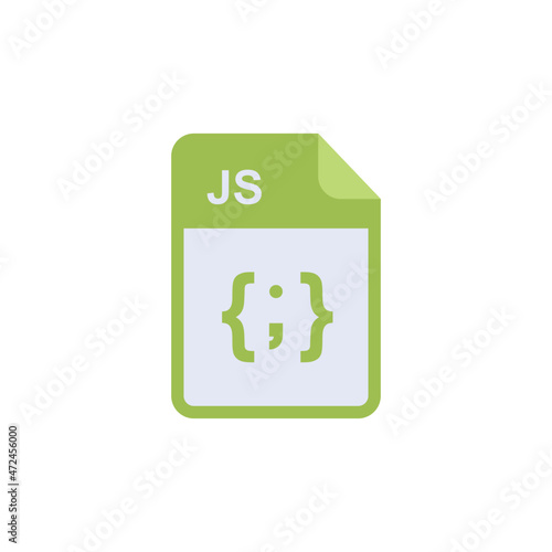 JS  - javascript File types icon , vector art and illustration