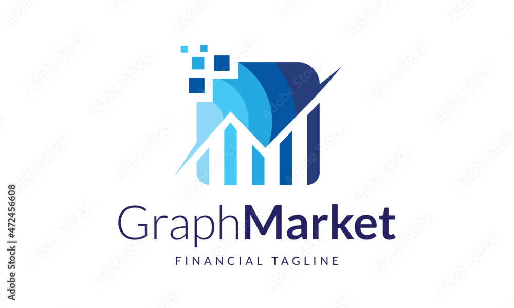 Graph Market Financial And Accounting Logo Design Vector Icon Symbol Illustration. Graph Market Financial And Accounting Logo Design Vector Icon Symbol Illustration.