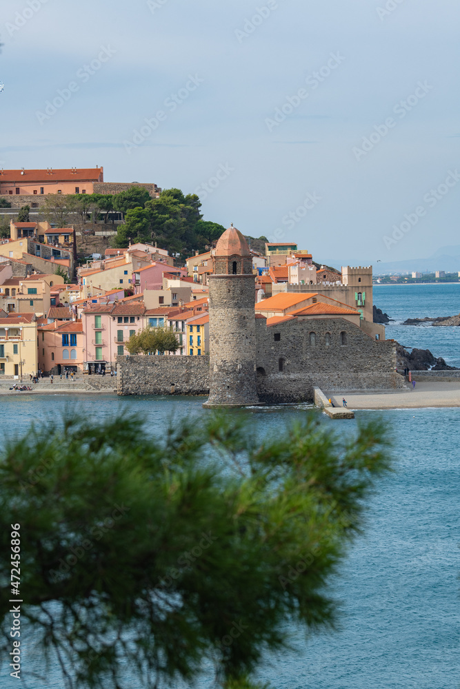 Old town of Collioure, France, a popular resort town on Mediterranean sea Old town of Collioure, France, a popular resort town on Mediterranean sea