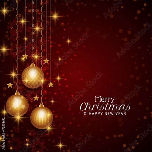 Merry Christmas cultural festival glitters background design