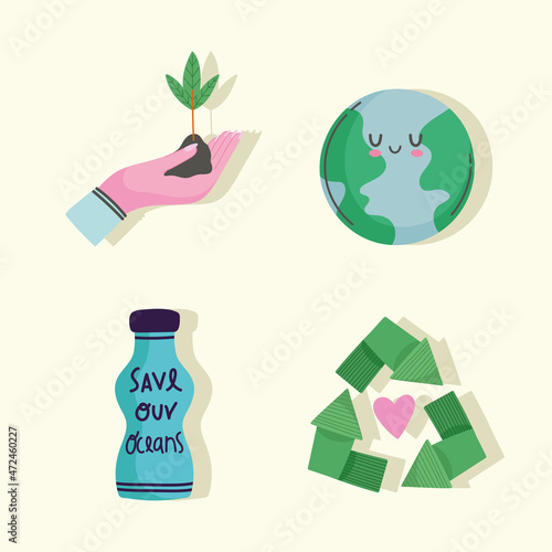 ecology conscience icons