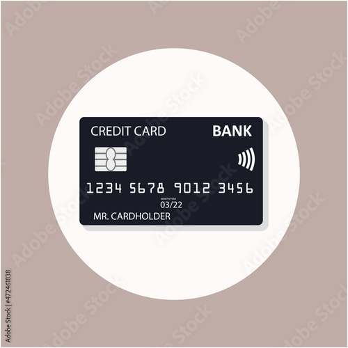 Credit card icon in black