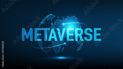 Metaverse digital world smart futuristic interface technology background, Vector Illustration