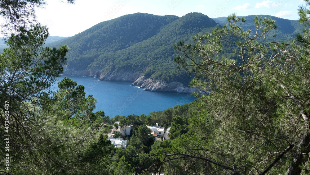 View from mirador San Vicente in Ibiza