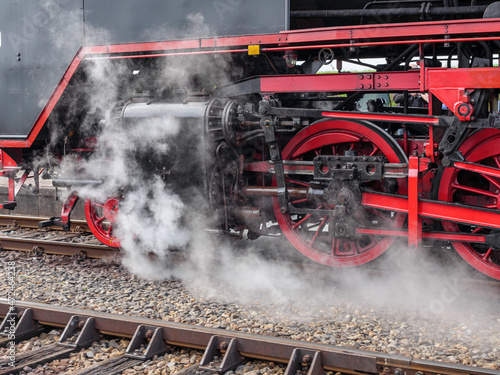 Steam locomotive of the Veluwsche Stoomtrein Maatschappij. The VSM runs steam locomotives between Dieren and Apeldoorn in the Dutch province of Gelderland