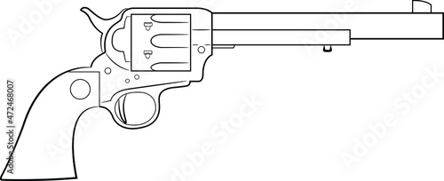 Illustration of the Colt Peacemaker revolver