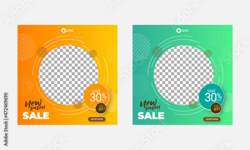 Stylish Social Media Sale Banner design | Vector Illustration