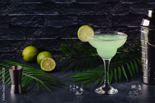 Classic Lime Daiquiri Cocktail with a Garnish