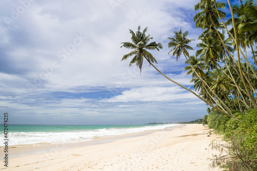 Untouched tropical beach in Sri Lanka