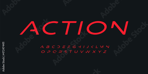 Minimalistic italic dynamic font movement alphabet. Modern logo elegant typography.Minimal futuristic typographic design. Thin sans serif letters set for speed logo, headline, monogram.Vector typeset
