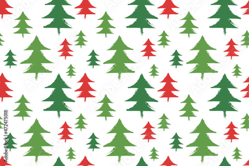 Christmas Pattern - Christmas Trees Background, Seamless