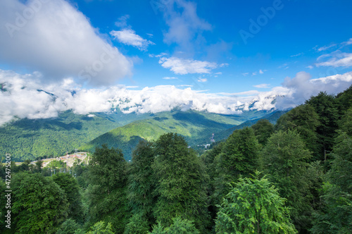 View of Caucasian mountains