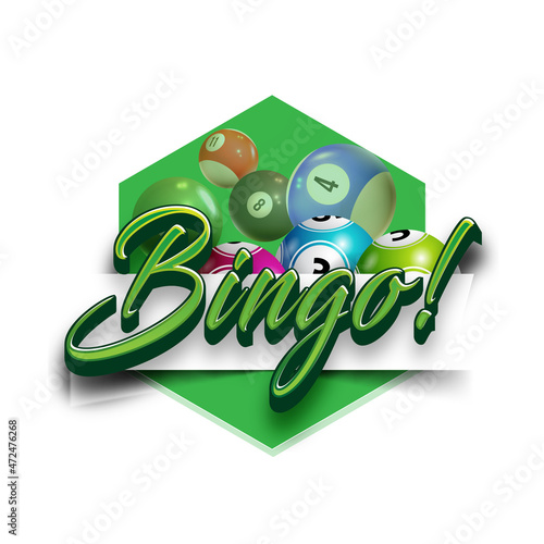 Bingo Text Design Transparent Background