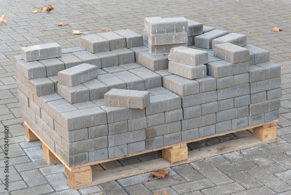 Obraz premium bricks on construction site
