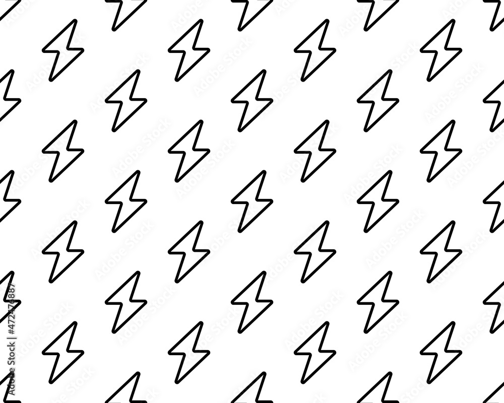 Vector seamless pattern, lightning, Editable can be used for web page backgrounds, pattern fills Vector seamless pattern, lightning, Editable can be used for web page backgrounds, pattern fills